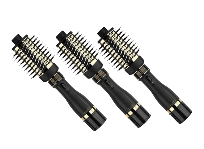 3+1 SMALL REMOVABLE HEAD BLOWOUT BRUSH 24K GOLD HOT TOOLS
